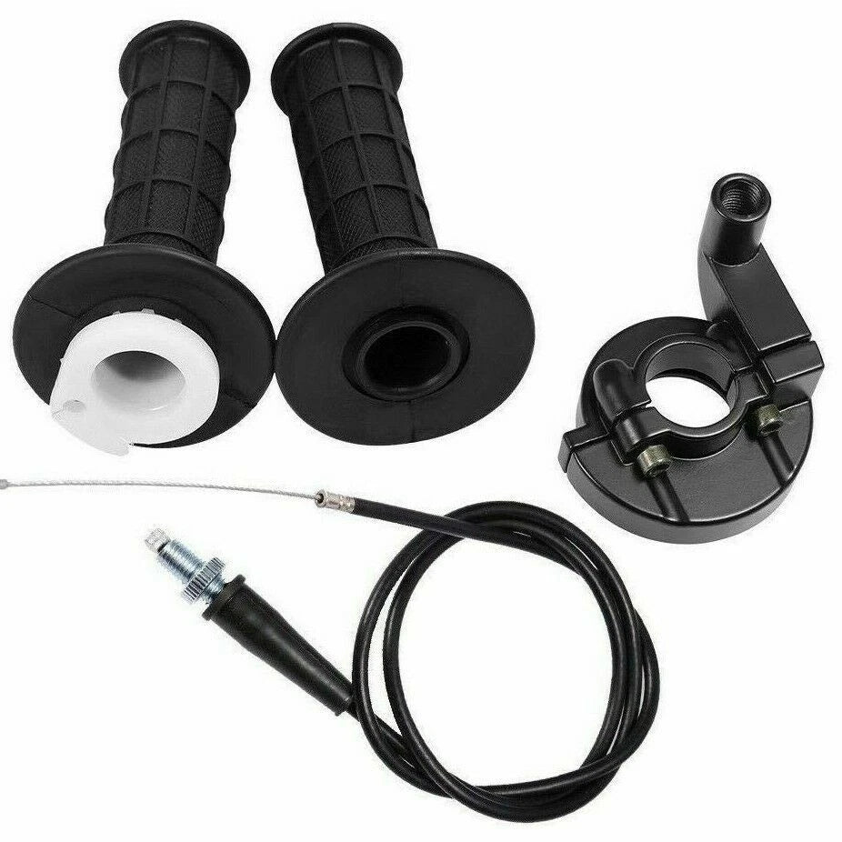 Throttle And 36" Cable Grip Handle Bar Set For Suzuki Motorcycle