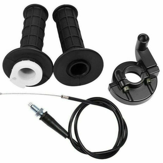 Throttle And 36" Cable Grip Handle Bar Set For Suzuki Motorcycle