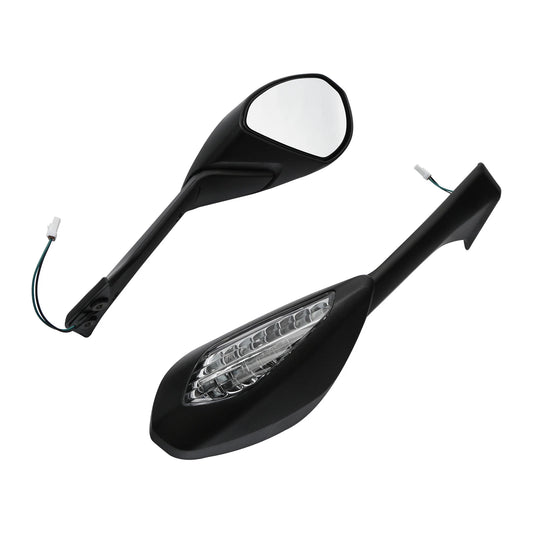 Rear View Mirrors with LED Turn Signal Light Fit For Ducati Panigale V4 18-21