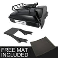 Matte Black Razor Trunk Pad Top Rack 2-Up Mount Fit For Harley Touring 1997-2008