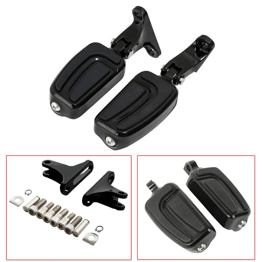 Rear Passenger Foot Pegs w/ Mount Fit For Harley Touring Street Road Glide 93-25