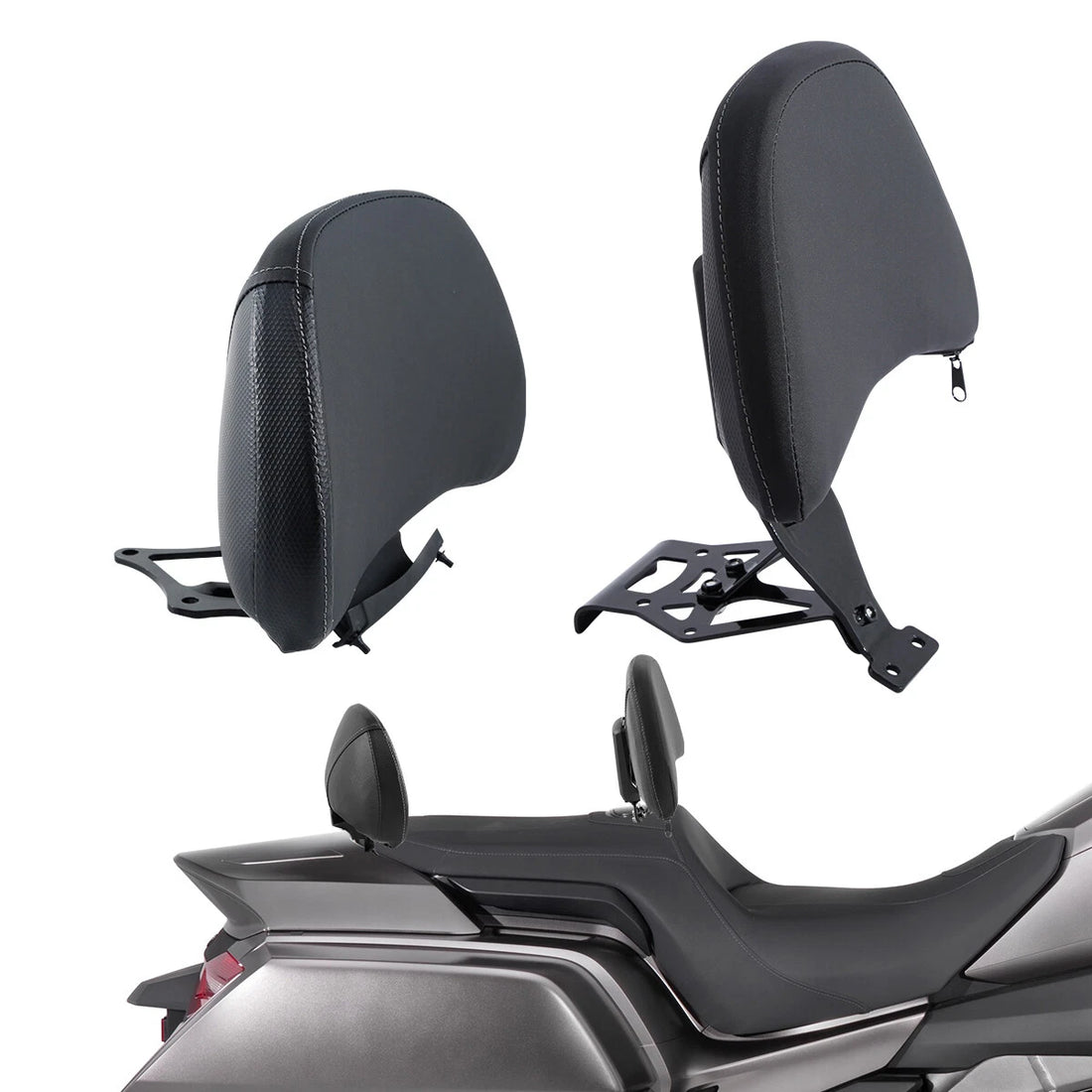 Driver Passenger Backrest Pad For Honda Goldwing GL1800 2018-2025 2019 Black