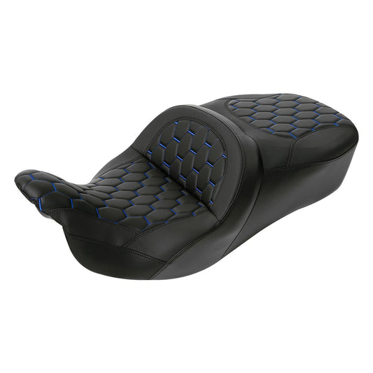 Black Rider Driver & Passenger Seat Fit For Harley Touring Road Glide 2009-2023