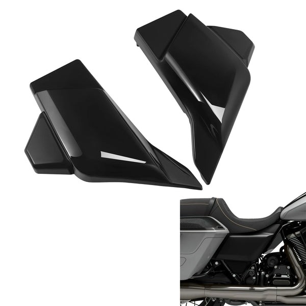 Black Battery Side Covers Panel Fit For Harley Cvo Street Road Glide 2023-2026