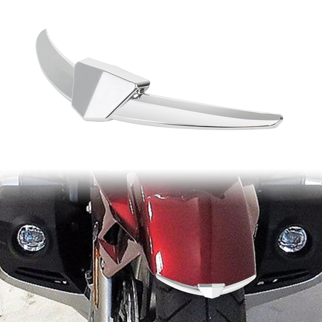 Chrome Front Fender Tip Fairing Trim Fit For Honda Goldwing GL1800 2018-2025 24
