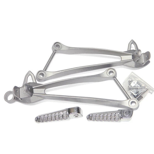 Silver Rear Pedal Foot Peg Bracket Fits Kawasaki ZX6R 2009-2023 ZX10R 2008-2010