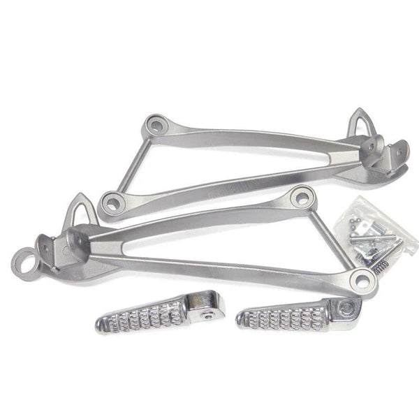 Silver Rear Pedal Foot Peg Bracket Fits Kawasaki ZX6R 2009-2023 ZX10R 2008-2010