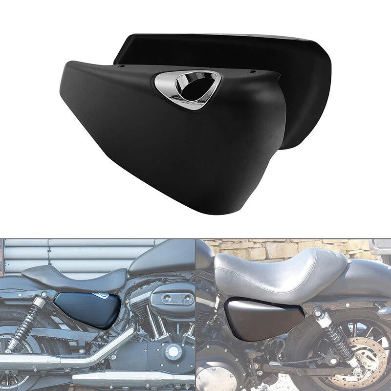 Left Right Battery Side Cover Fit For Harley Sportster XL883 XL1200 2009-2013
