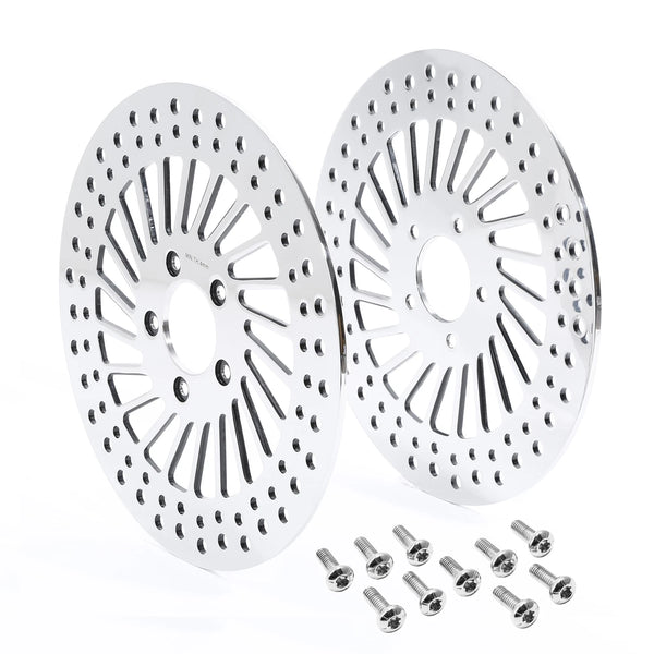11.5" Front Brake Disc Rotors Bolts Fit For Harley Sportster 2000-13 Dyna 00-05