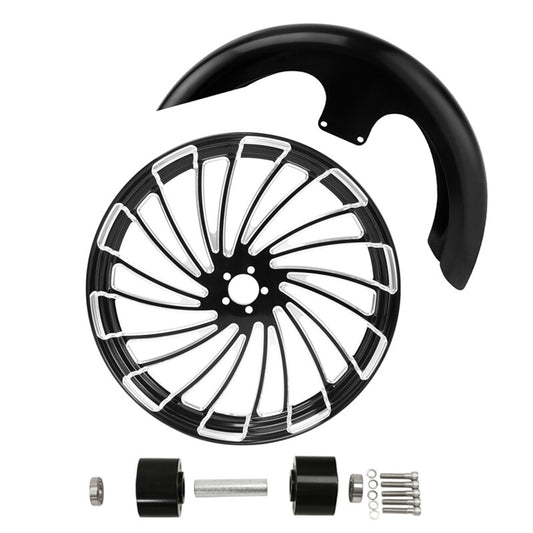 21" Front Fender Wheel Rim Dual Disc Hub Fit For Harley Electra Glide 2008-2024