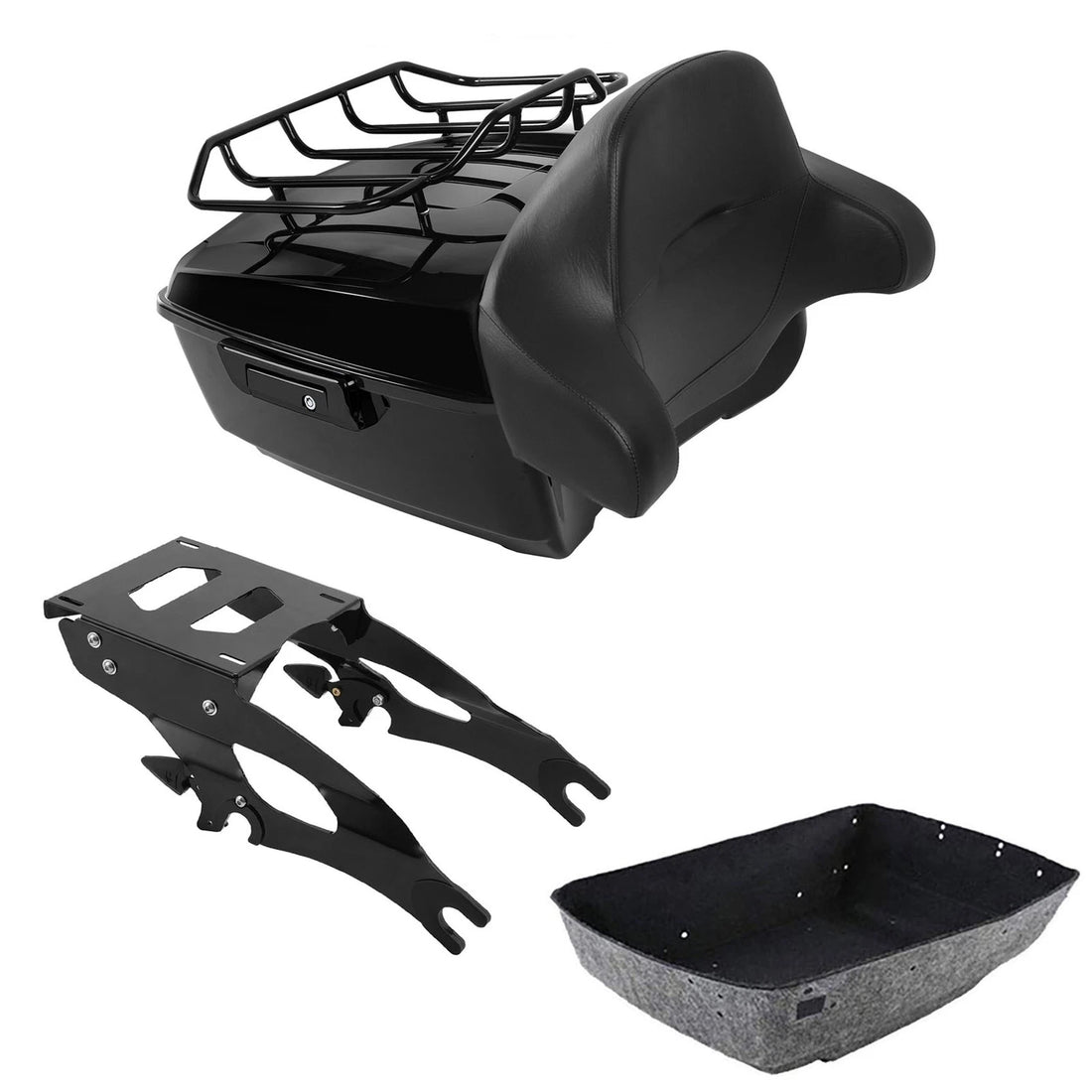 King Tour Trunk Luggage Backrest Mount Rack Fit For Indian Chieftain 2014-2025