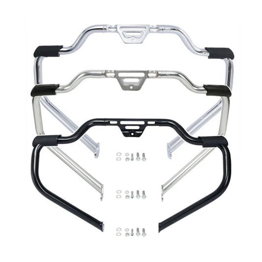 Chrome/Black Mustache Engine Guard Bar For Harley Softail Fat Boy 114 2018-2024