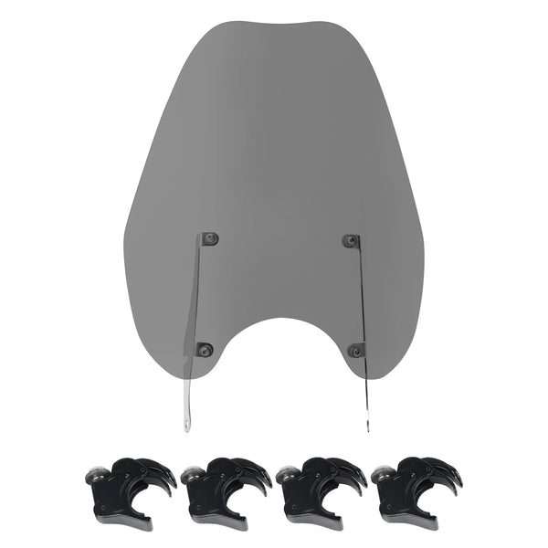 Smoke Windshield 39mm Quick-Release Clamps Fit For Harley Sportster XL 1988-2022