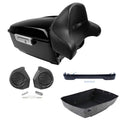 King Trunk Backrest Pad Speakers LED Light Fit For Harley Cvo Road Glide 14-2026