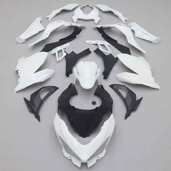 Fairings Kit For Kawasaki Ninja 400 2018-2023 EX400 ABS Unpainted White Body Set