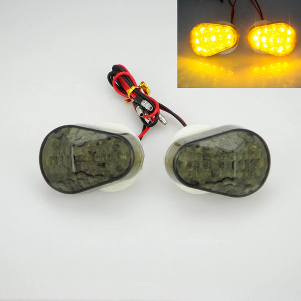 Motorcycle Turn Signals LED Lights for Kawasaki Ninja ZX-9R 1998-2003 Smoke