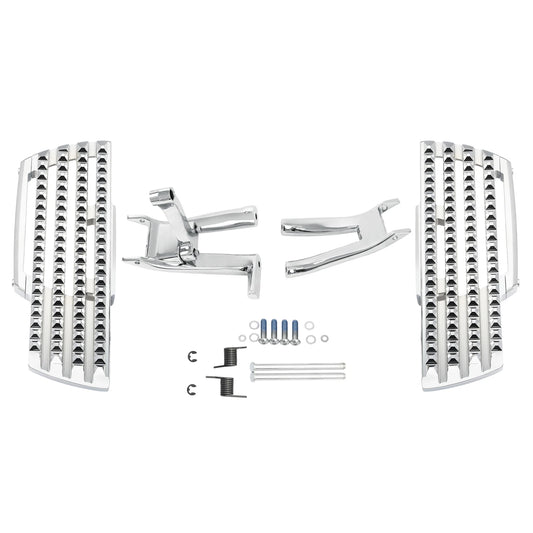 Chrome Driver Footboard Floorboard & Bracket Fit For Harley Softail Slim 18-2025