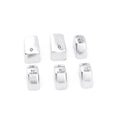 6Pcs Chrome Hand Control Switch Housing Button Cover Cap For Harley Softail Dyna