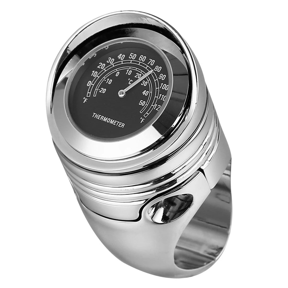 Chrome 1 1/4" Handlebar Thermometer Temperature Gauge Fit For Harley Chopper New
