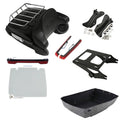 King Trunk Backrest Rack Light Speakers Mount Fit For Harley Touring 2014-2026