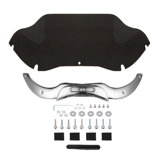 9.5'' Windshield Windscreen & Chrome Trims Fit For Harley Road Glide Fltr 04-13