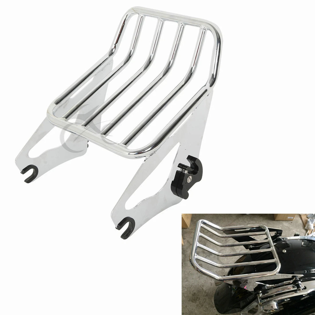 Two Up Luggage Rack Rail Fit For Harley Davidson Touring 2009-2022 2021