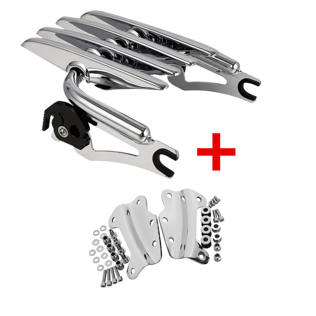 Chrome Stealth Luggage Rack & Docking Hardware Fit For Harley Touring 2009-2013