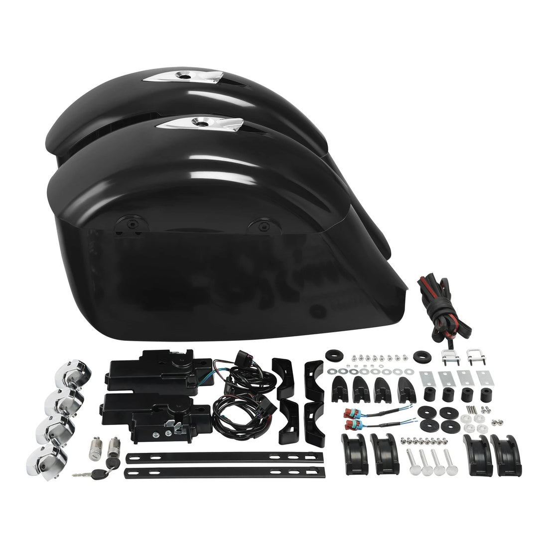 Hard Saddlebags Electronic Latch Lid Fit For Indian Springfield Roadmaster 16-25