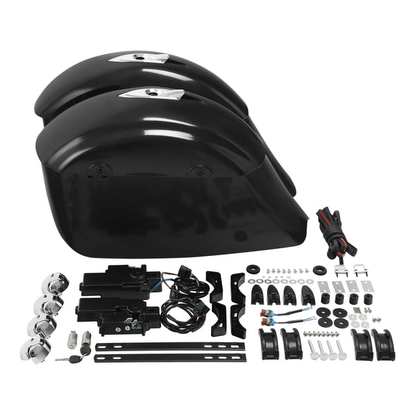 Hard Saddlebags Electronic Latch Lid Fit For Indian Springfield Roadmaster 16-25