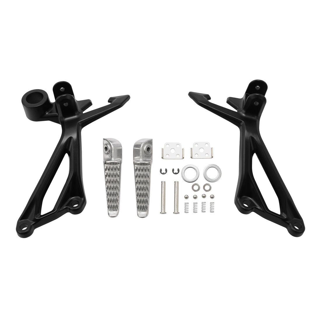 Passenger Footrests Footpegs Brackets Fit For Kawasaki Z900 ABS 2017-2025 Black
