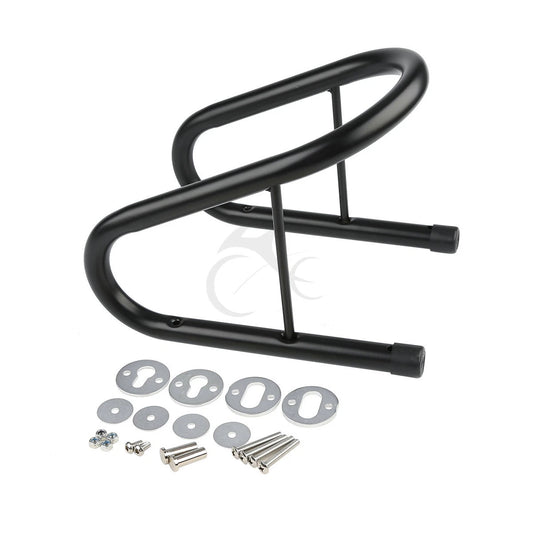 6.5" Black Motorcycle Tire Wheel Removable Wheel Chock + Quick Release Hardwares