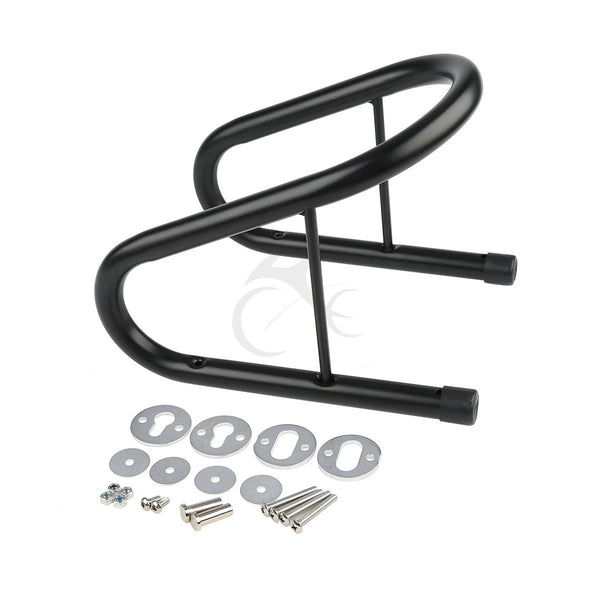 6.5" Black Motorcycle Tire Wheel Removable Wheel Chock + Quick Release Hardwares
