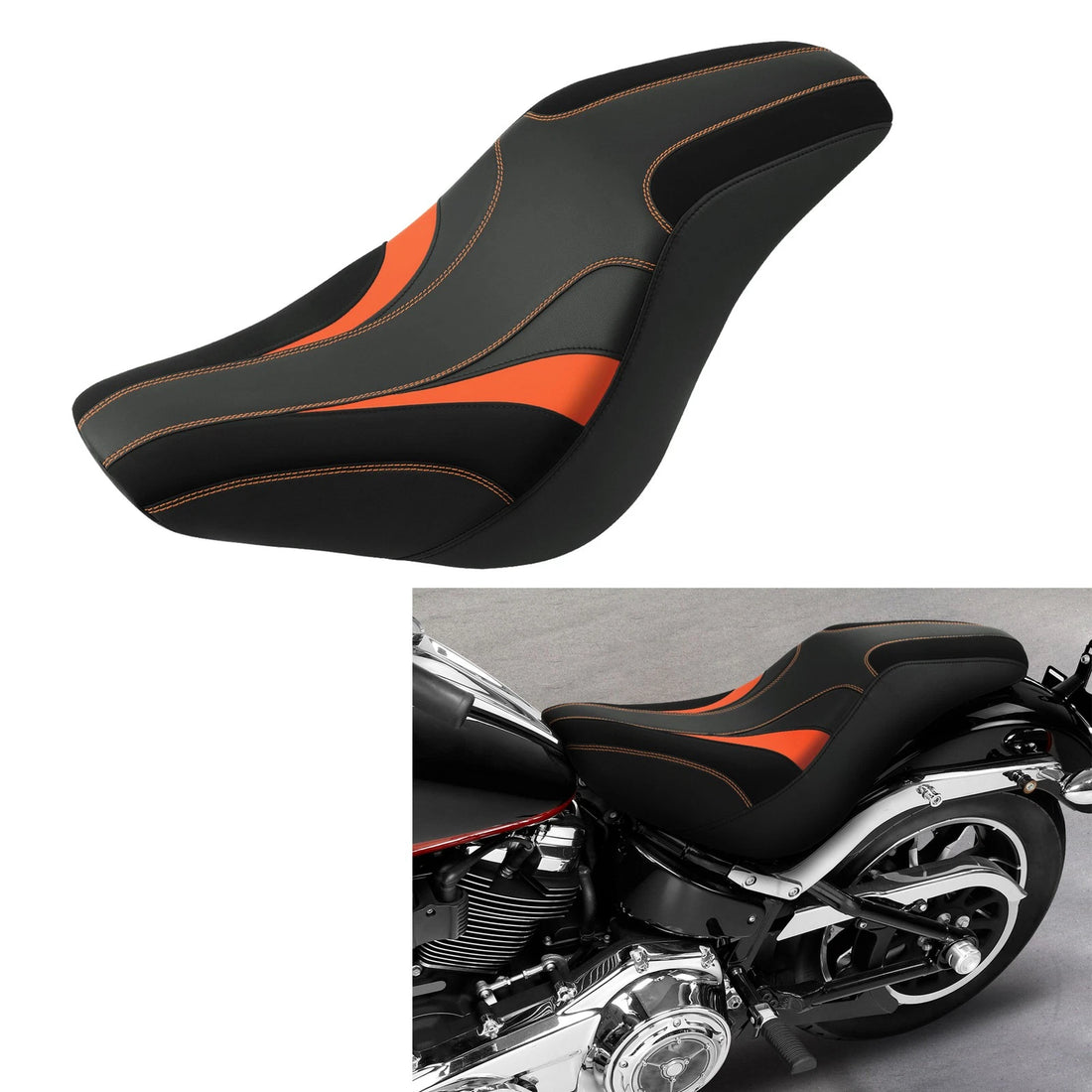 Fit For Harley Softail Low Rider Fxlr 2018-Up Passenger Rider Driver Seat Saddle