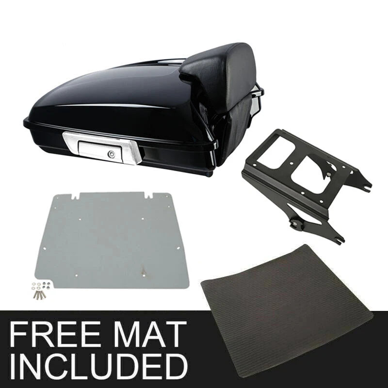 Razor Trunk Backrest Mount Rack Plate Fit For Harley Touring Road Glide 2009-13