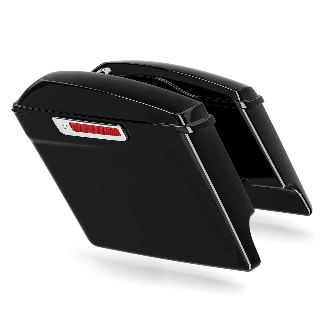 5" Stretched Hard Saddle Bags Saddlebag Fit For Harley Street Road Glide 93-2013