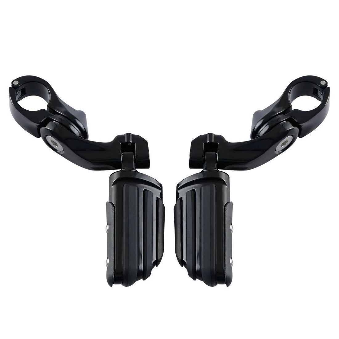 32mm 1 1/4'' Adjustable Highway Foot pegs Short Angled For Harley Touring Black