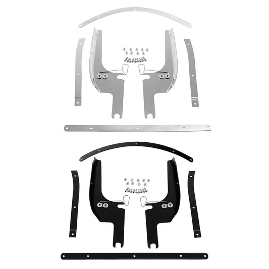 Chrome/Black Windshield Bracket Mount Fit For Harley Road King Flhr 1994-2025 24