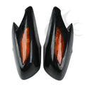 Pair Black Rear View Mirror With Orange Turn Signal Fit For Honda ST1300 02-11
