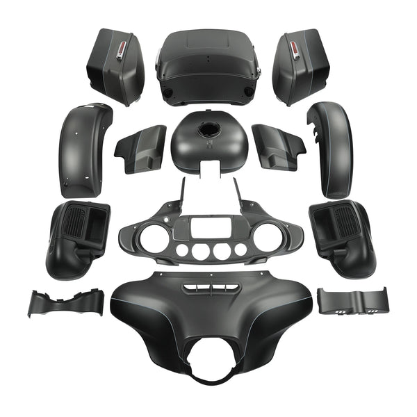 Fairings Body Kit Fit For Harley Electra Glide 14-24 Charcoal Denim/Black Denim