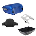 King Trunk Backrest Mounting Rack Fit For Harley Road Glide 14-26 Electric Blue