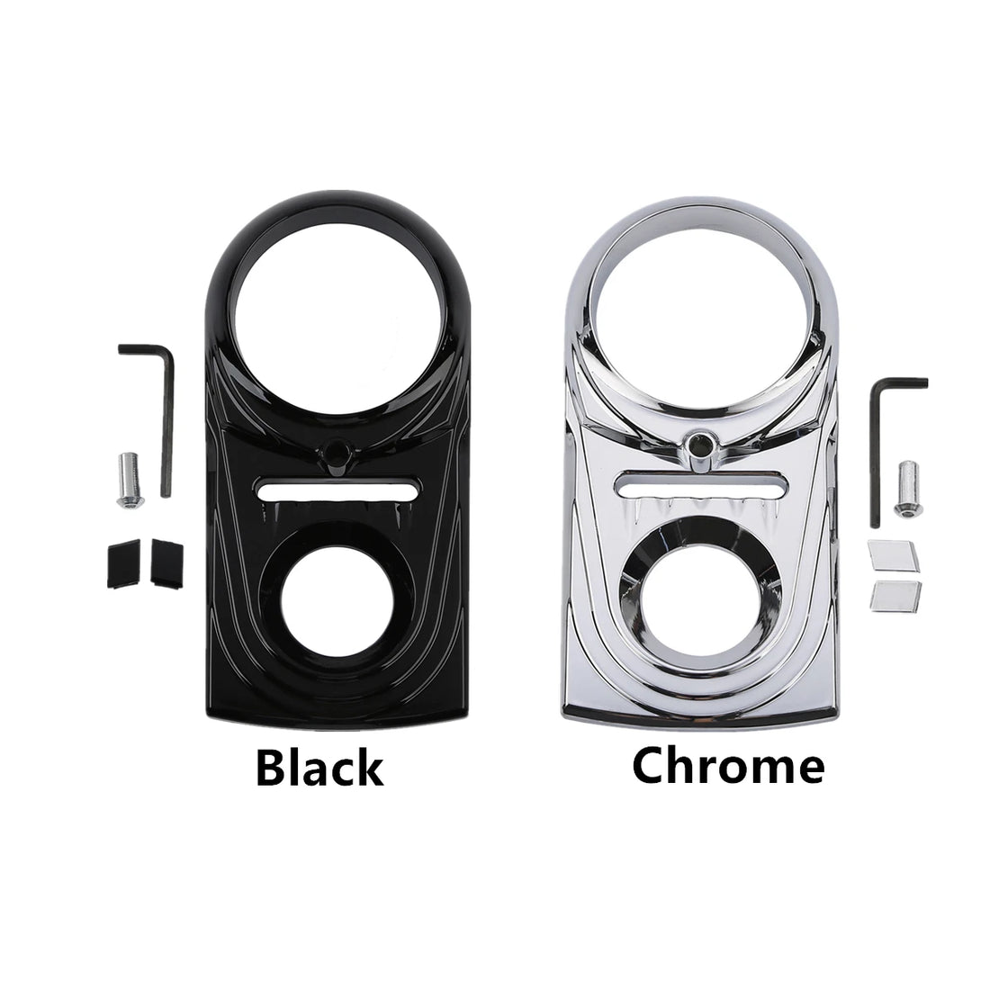 Chrome/Black Dash Panel Insert Cover Fit For Harley Softail Heritage 2000-2017