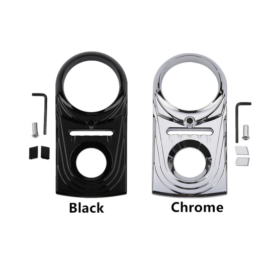 Chrome/Black Dash Panel Insert Cover Fit For Harley Softail Heritage 2000-2017