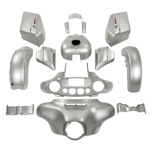Fairings Body Work Kit Fit For Harley Street Glide 2018 2014-2023 Silver Fortune