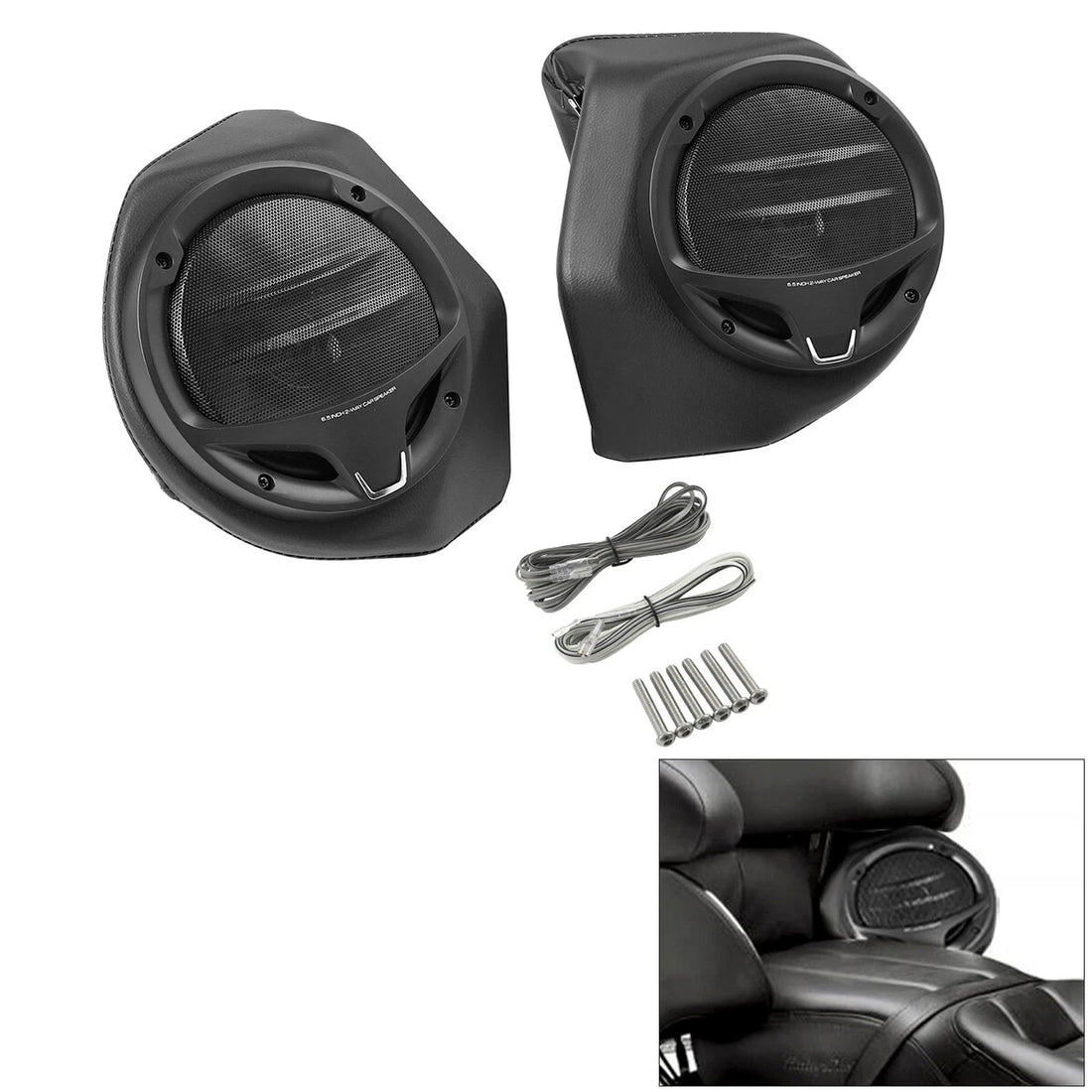6.5" King Trunk Rear Speakers Fit For Harley Touring Street Glide 14-25 24