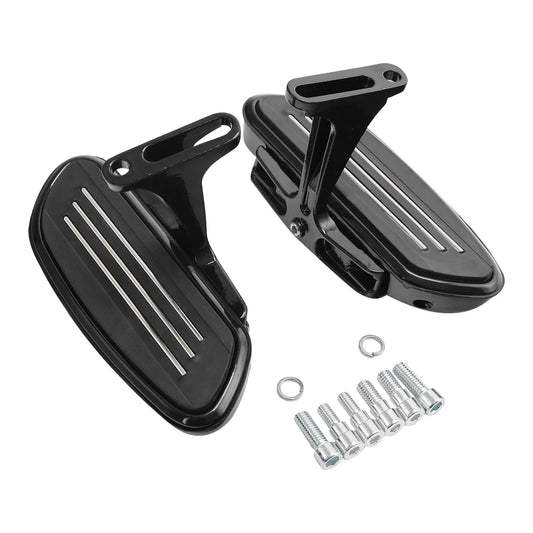 Black Passenger Footboard Fit For Harley Flhtc Flht Fltr Flhtcu Flhrc 1993-2025