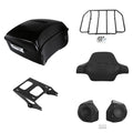 King Trunk Backrest Mount Speakers Fit For Harley Touring 2014-2026 Black Denim