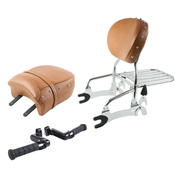 Sissy Bar Backrest Passenger Seat Footpegs Fit For Indian Chief 2014-2018