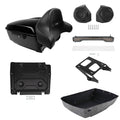 King Trunk Pad Mount Rack Speakers Light Plate Fit For Harley Road Glide 2014-26