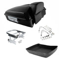 Black Chopped Trunk Backrest Mount Docking Kit Fit For Harley Touring 97-08