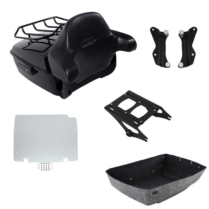 King Trunk Pad Mount Rack Docking Plate Fits For Harley Road Street Glide 14-26